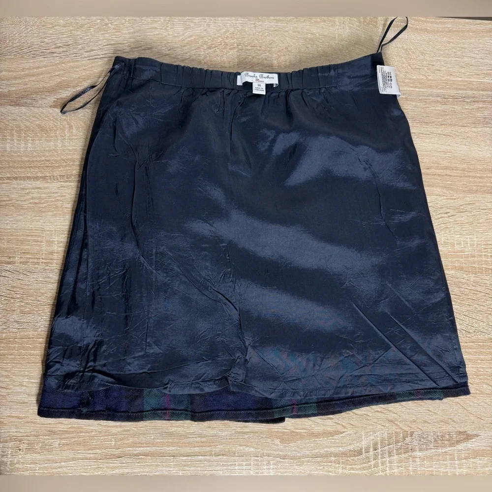 Brooks Brothers Fleece Girls 14 Wool Plaid Scottish Tartans Style Skirt Lined